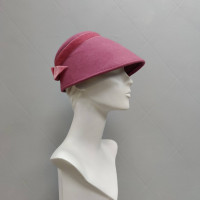 Dusky Pink Bonnet Hat on Mannequin
